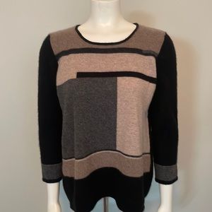 Lauren Hansen Geometric Pattern Cashmere Sweater XL